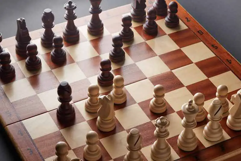 Chess board opening position