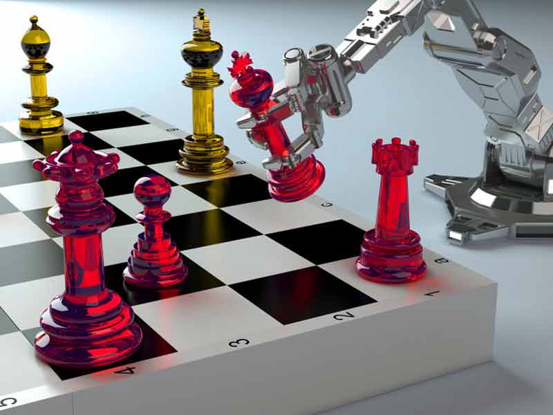 Robot moving chess pieces